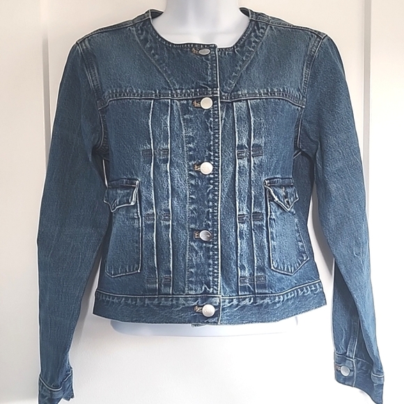 Nwt J Crew Pleated Denim Lady Jacket Size Xxs - Picture 4 of 6